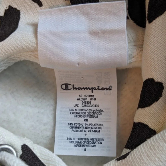 Champion White and Black Spotted Hoodie - Picture 4 of 4